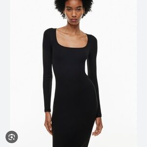 Aritzia Cotton Black Dress XXS